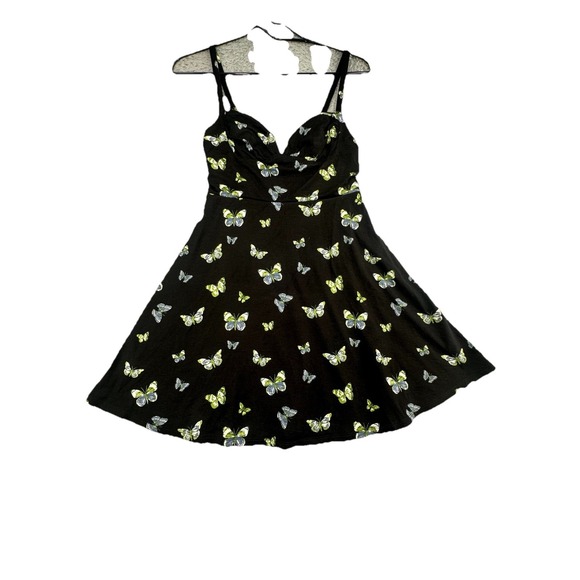 Urban Outfitters Butterfly Print Mini Sun Dress Size Small Festival Fair Summer - Picture 1 of 8